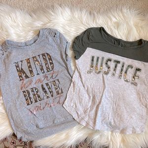 Set of 2 Bejeweled Justice T-Shirts